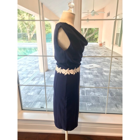 Paper Dolls Scoop Neck Dress - Navy and White - Picture 5 of 6